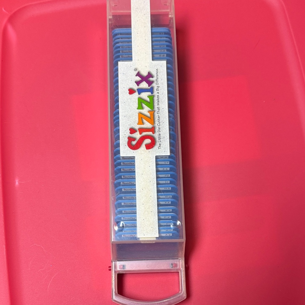 New Sizzix Classic Alphabet in Storage Case Uppercase Lowercase Numbers Symbols